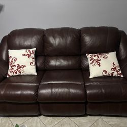 LEATHER couch SET of 3