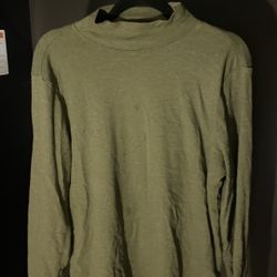 Women’s Long Sleeve Shirt - Olive Green - Size XL