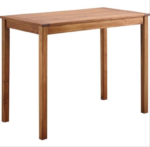 Walker Edison Outdoor 48" Counter Height Dining Table in Brown Acacia Wood