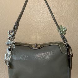 Coach Gray Leather Wristlet 