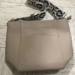 Amy Stran x AHDORNED Faux Leather Bucket Bag-Mushroom