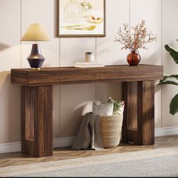 Tribesigns Home  63-Inch Console Table, Farmhouse Wooden Sofa Table Entryway Table Brand New still in the box B684