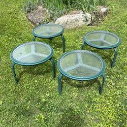 Set Of Four Outdoor Side Tables