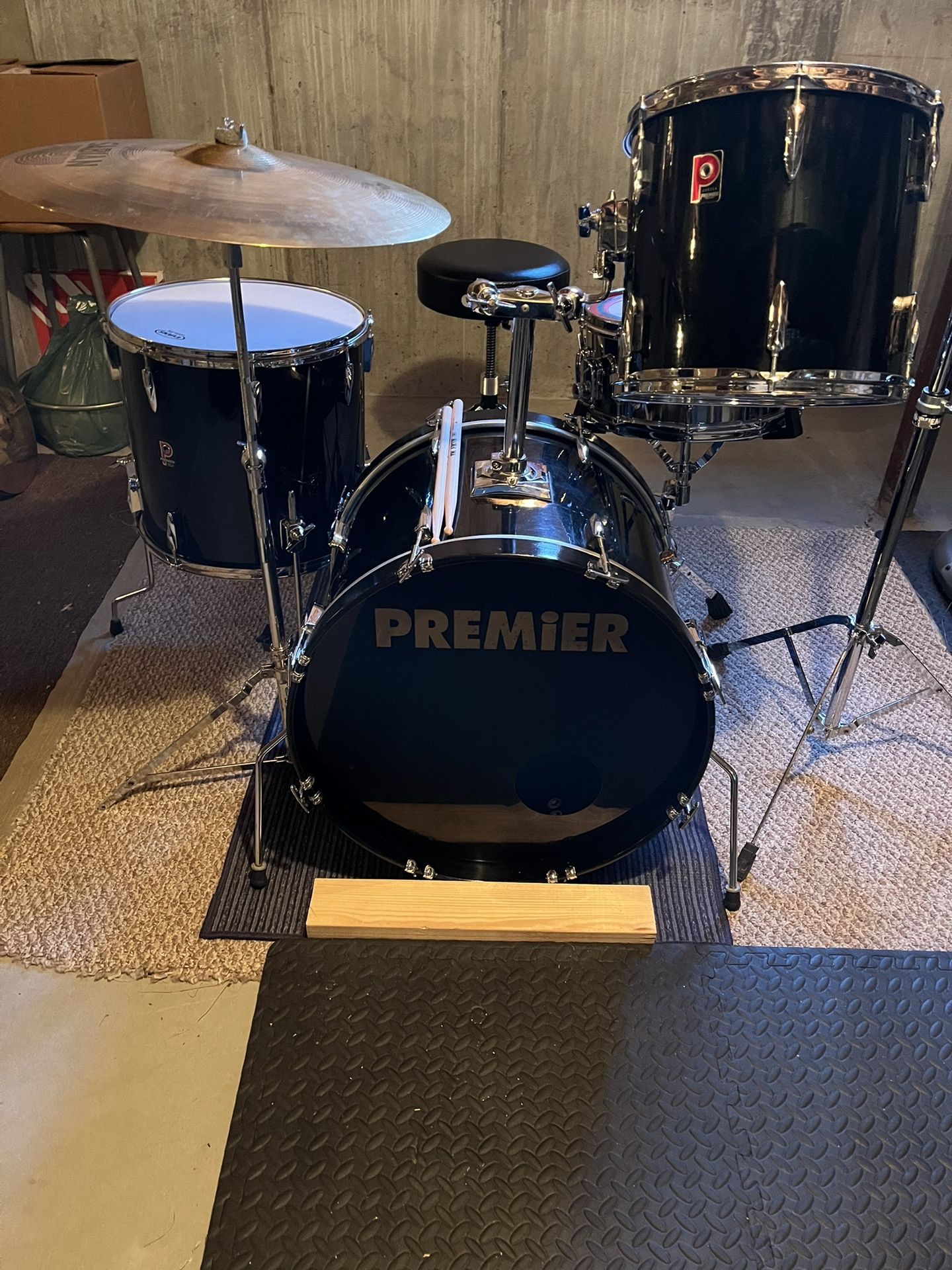 4 Piece Premier Drum Set