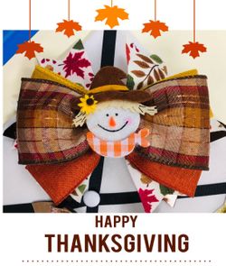 Thanks giving hair bows ( Turkey and Scarecrow)