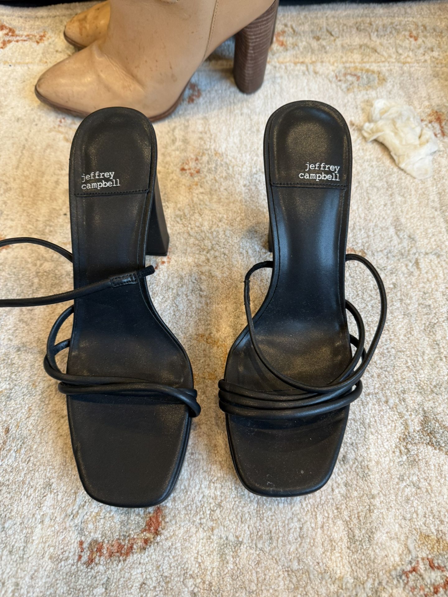 Jeffrey Campbell Black Strappy Heels
