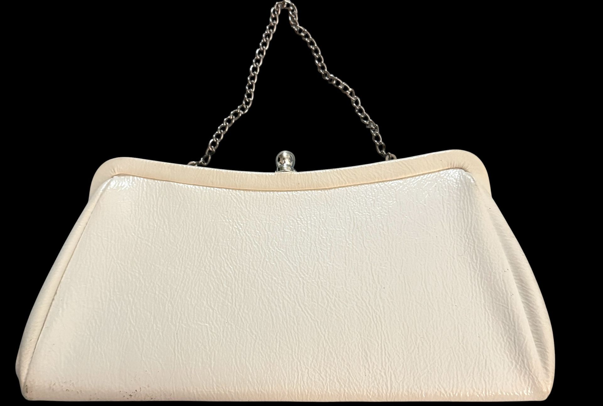 Vintage White Handbag Purse Clutch