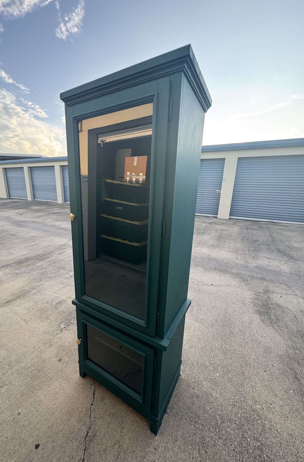 Set of Curio display/China Cabinet with Glass Shelves