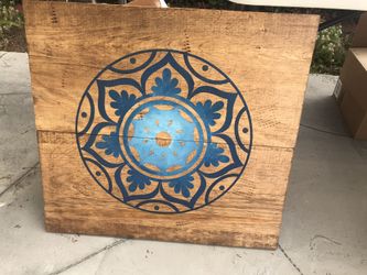 Blue ombré mandala wall art (2’ x 2’)