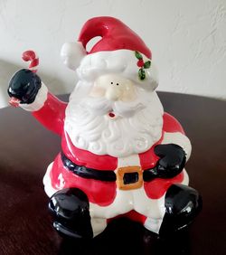 Santa Clause Ceramic Cookie Jar 