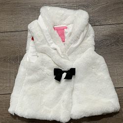 New Isaac Mizrahi Fur Vest Jacket Coat Girls Size 3T NWT