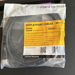 StarTech MDP2DPMM6 6ft Mini DisplayPort to DisplayPort Adapter Cable - M/M