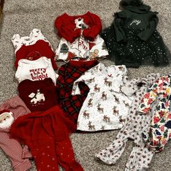Christmas Outfits for Baby Girl – Size 3–6 Months 🎄