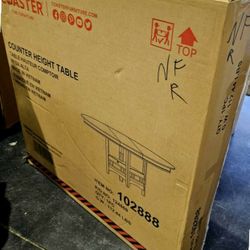 New table set with chairs in boxes today