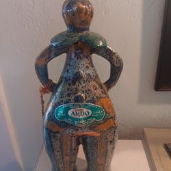 Vintage & Rare "LUX"  Porcelain Wine Bottle Clown Vase from Italy