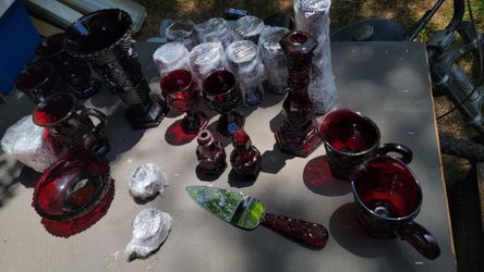 Vintage red glass