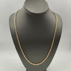 14KT YELLOW GOLD 24” BYZANTINE LINK CHAIN 2.75MM 37.7GR