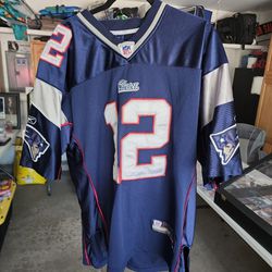 Tom Brady New England Patriots Blue Reebok Jersey Size 50
