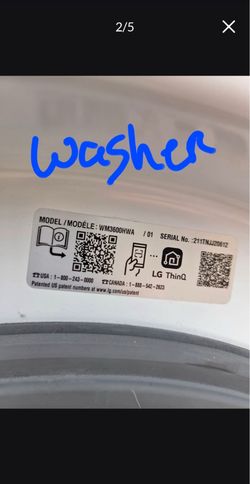 LG washer and dryer