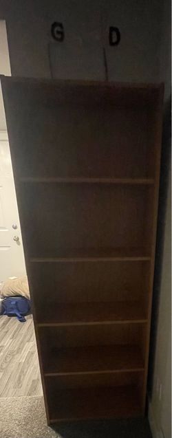 Tall 5-Self Wooden Bookshelf