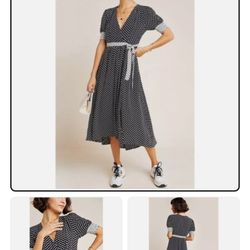 Anthropologie Size 4 Polkadot Dress & Wide leg Jumpsuit 