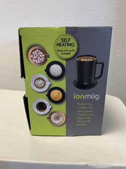 ionMug & Charging Coaster, 12oz. Stainless Steel Self Heating