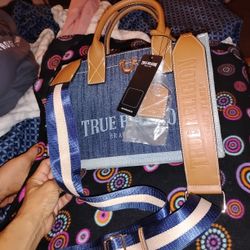BRAND NEW TRUE RELIGION DENIM PURSE 