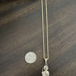 10k Necklace With San Judas