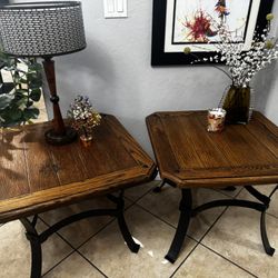 Rustic End Table Set