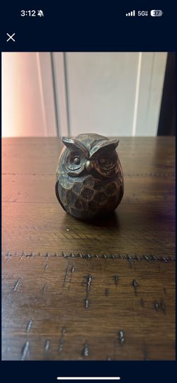 Small Wooden And Painted Owl