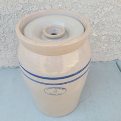 🔥 Antique Vintage Marshall Pottery Ceramic Butter Churn #4 Estate Collectible Rustic Farmhouse Kitchen Decor Stoneware Crock Pottery Lid
