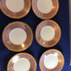 ITALINAN DESIGN PORCELAIN PLATES, 6 Small Plates, $10.00