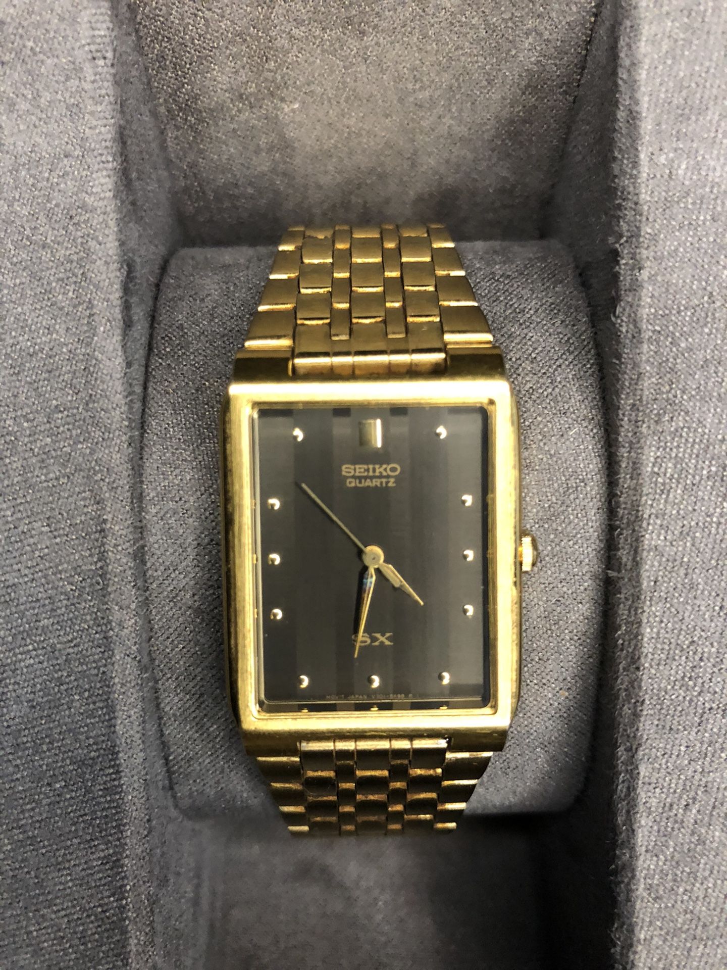 Gold Plated Seiko Men Watch