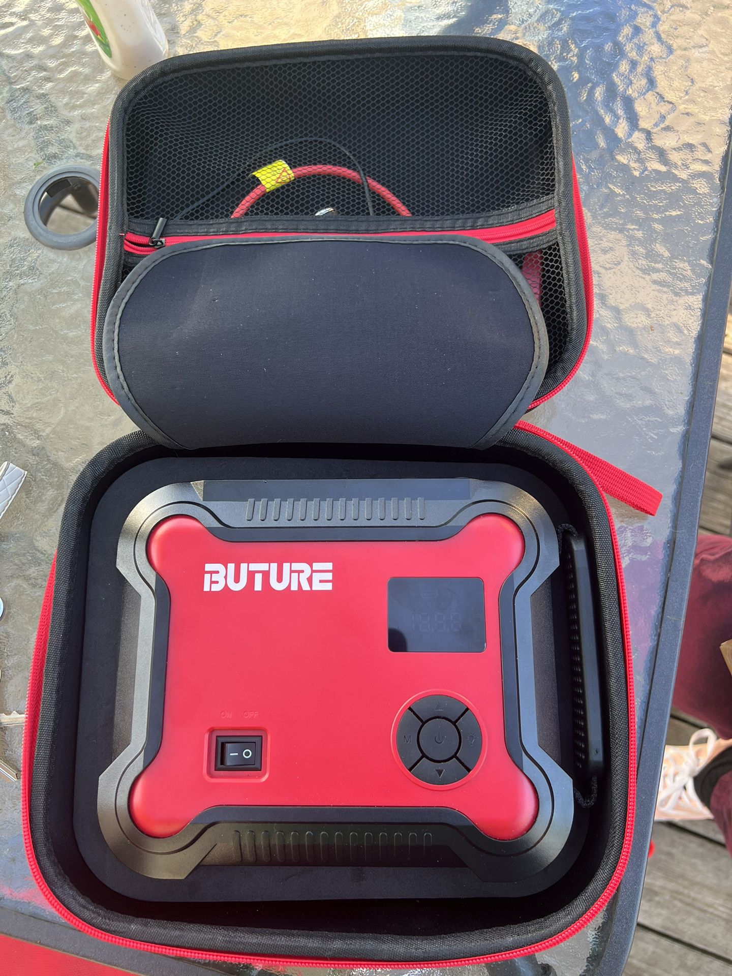 BUTURE Portable Car Jump Starter with Air Compressor 150PSI 