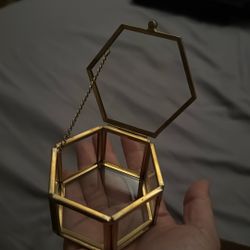 Geometric Glass Jewelry Box