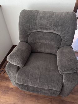 Power Reclining Couch & Matching Electric Recliner – Charcoal Gray