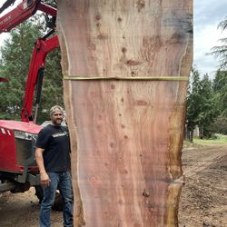 Massive Redwood Dining Table! A Live Edge Beauty 