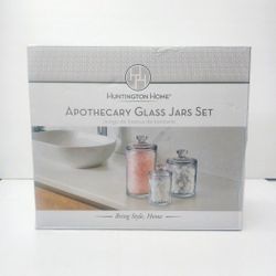 Huntington Home Apothecary Glass Jar/Storage Set