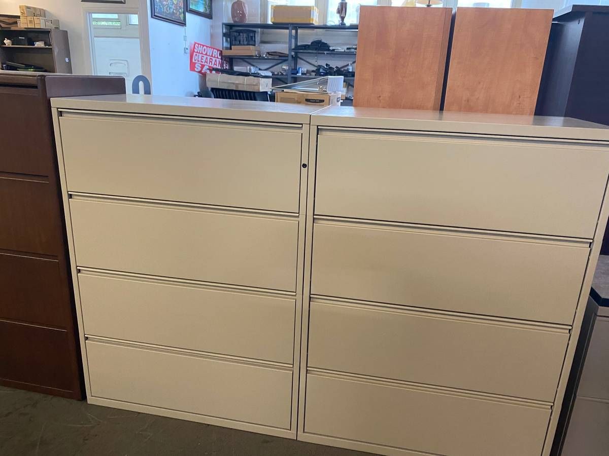 4Dr 36"W x 18"D x 50"H Lateral File by Herman Miller Meridian w