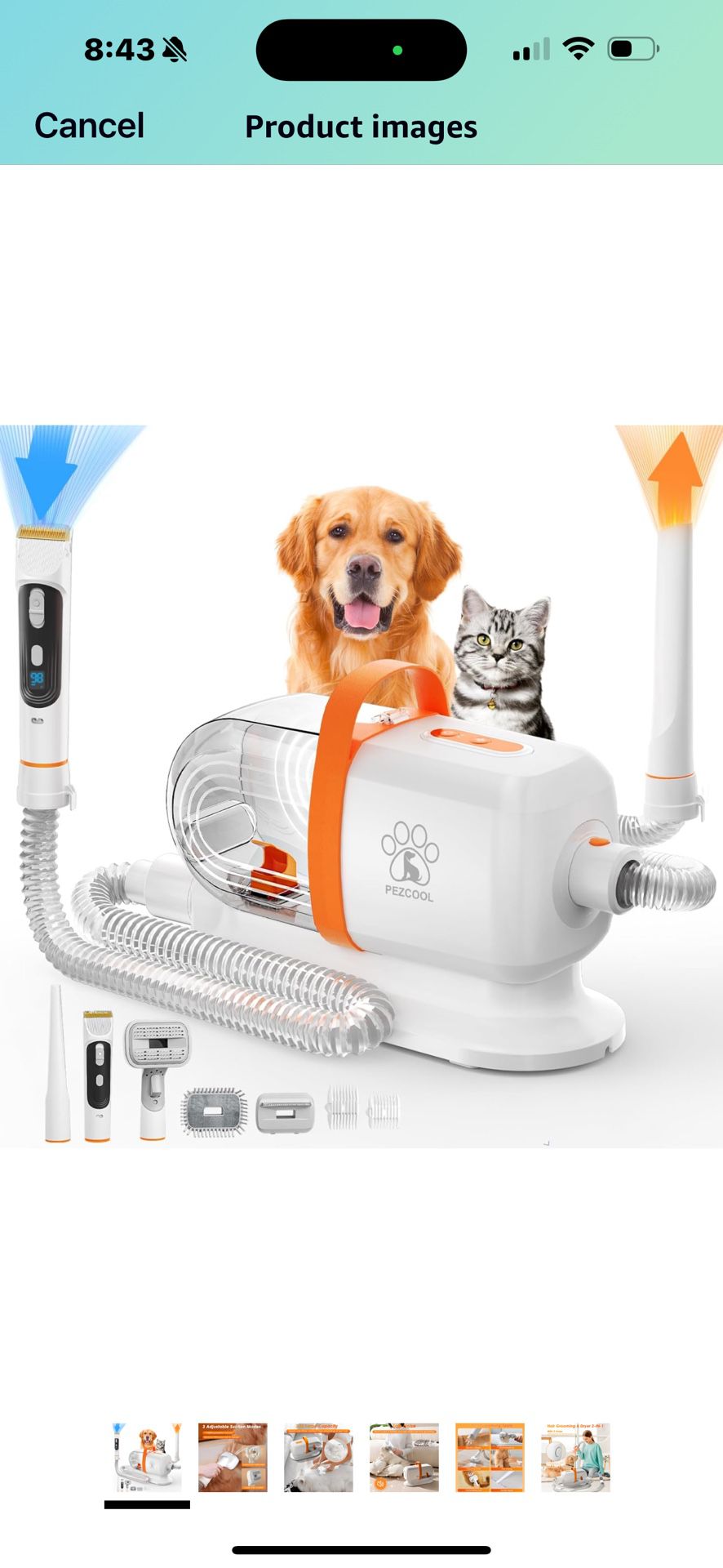 Dog Grooming Vacuum & Dryer Kit