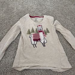 Kids Size 7 Llama Lo G-sleeved Shirt