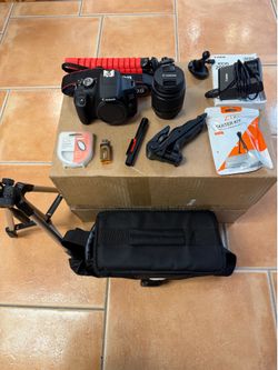 Canon EOS Rebel T7 DSLR Camera Bundle – Lens, Tripod, 32GB Card & Accessories
