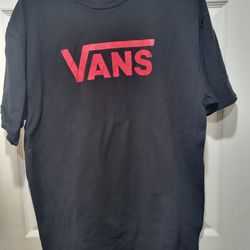 Black RED letter VANS t-shirt 