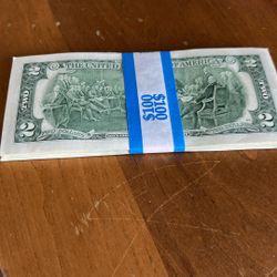 Twenty Seventeen A Series Two Dollar Bills Sequential