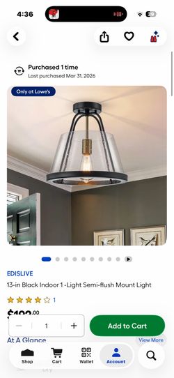 semi flush mount light