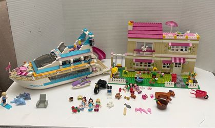 LEGO Friends Dolphin Cruiser (Set 41015) and LEGO Friends Olivia's House (Set 3315)