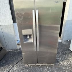 Whirlpool Refrigerator Stainless Steel Side By Side 
