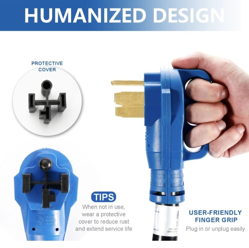 50 Amp Generator Cord and Power Inlet Box, 15FT Generator Cords 50 Amp,125V/250V