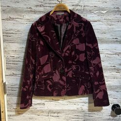 Anne Taylor Valuer like fabric floral blazer size 2
