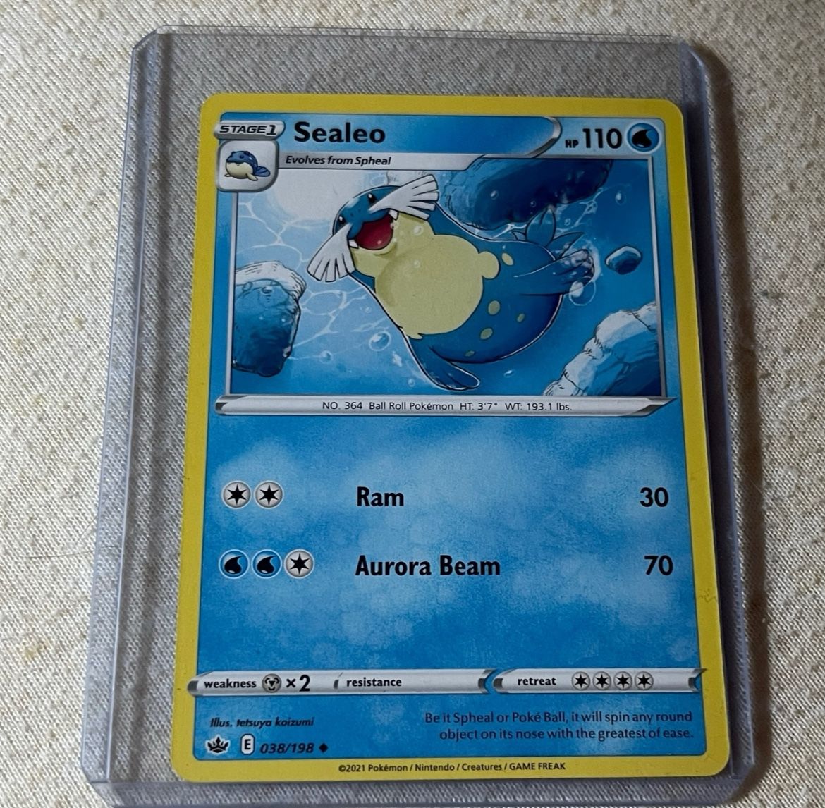 Sealeo 38/203 Pokémon TCG Chilling Reign